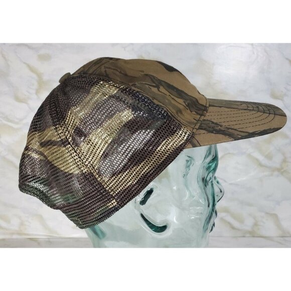 Vintage Duck Bay Tree Bark Camouflage Mesh Back Hunting Snapback Hat Cap - Picture 4 of 9